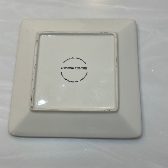 Snowman Earthenware Plate Christmas Cutouts Dish / Plate - Picture 4 of 4